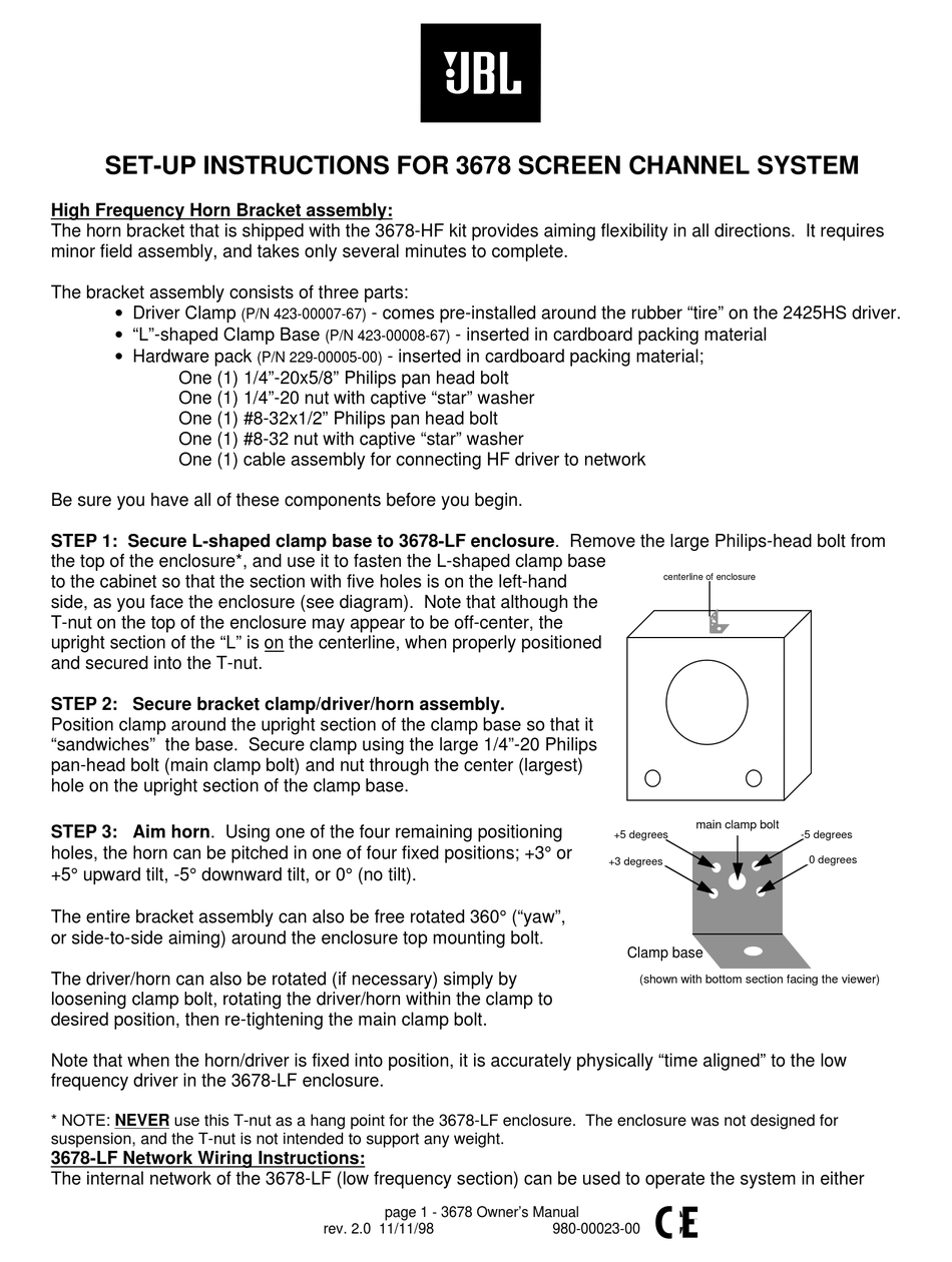 jbl-3678-hf-setup-instructions-pdf-download-manualslib