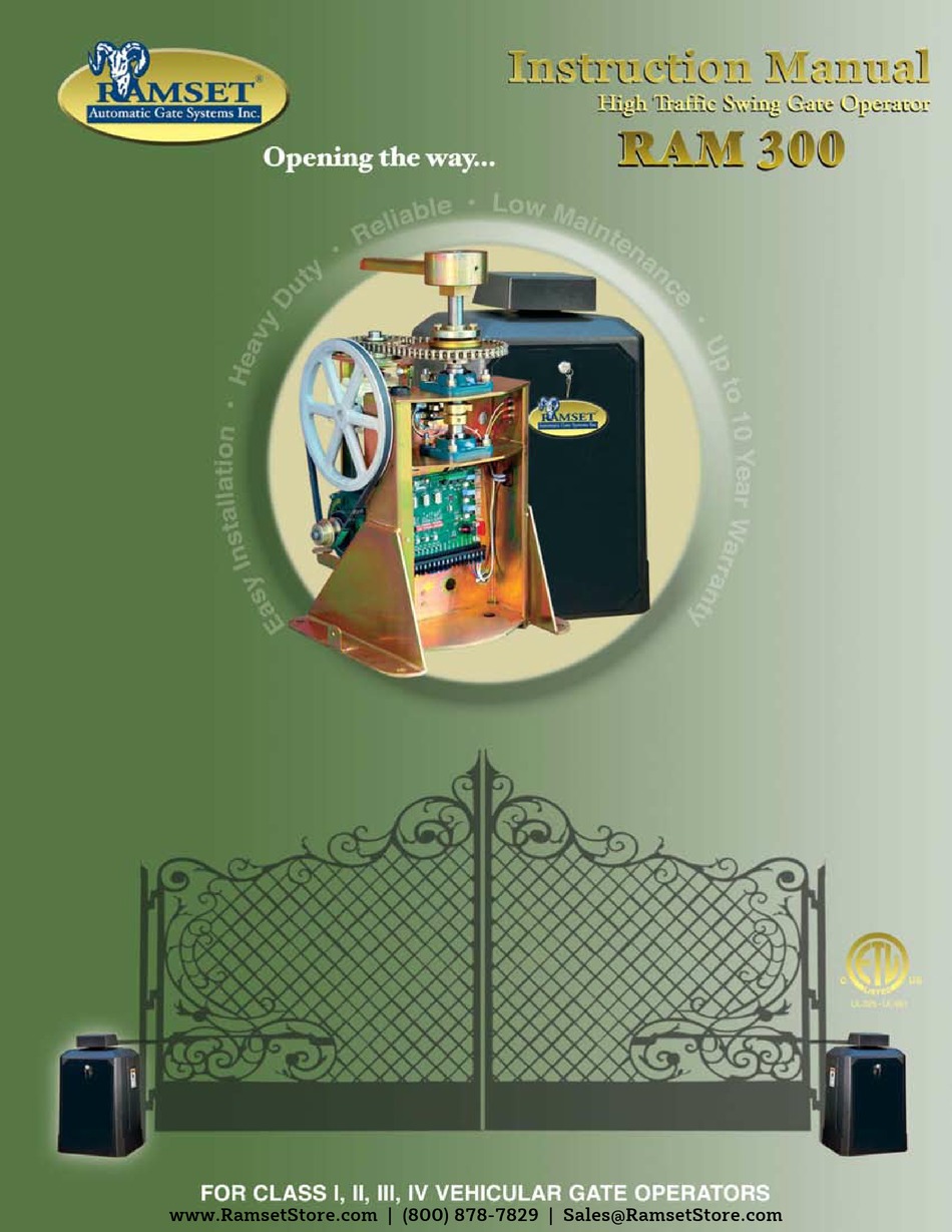 RAMSET RAM 300 INSTRUCTION MANUAL Pdf Download ManualsLib