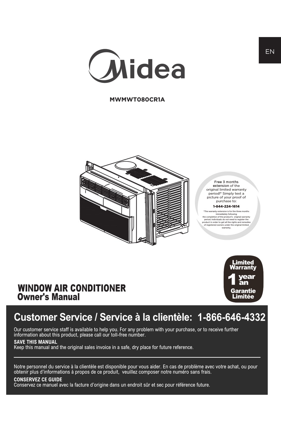 MIDEA MWMWT080CR1A OWNER'S MANUAL Pdf Download ManualsLib