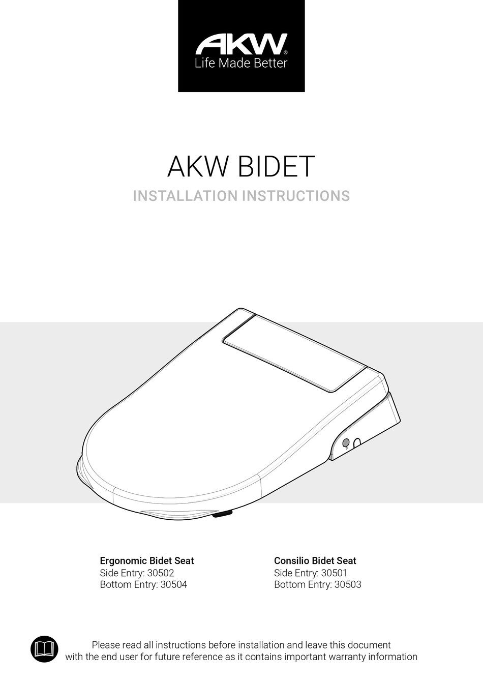 AKW 30501 INSTALLATION INSTRUCTIONS MANUAL Pdf Download ManualsLib
