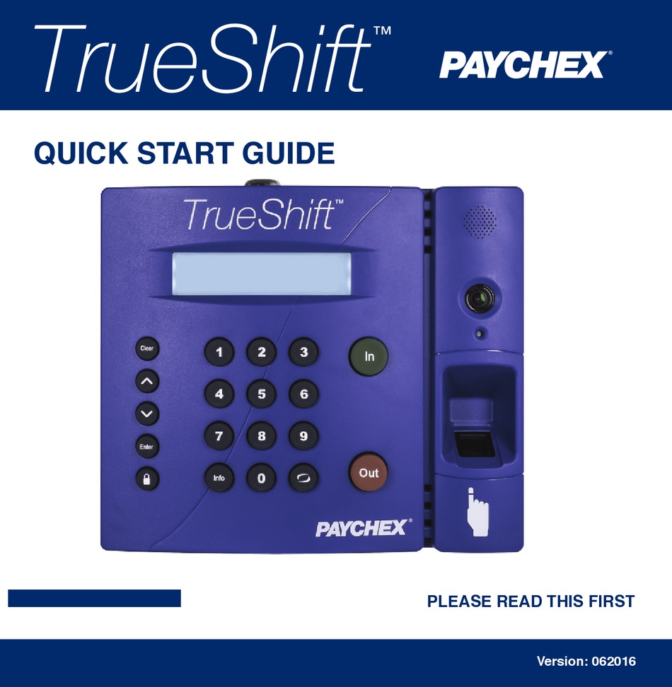 PAYCHEX TRUESHIFT QUICK START MANUAL Pdf Download ManualsLib
