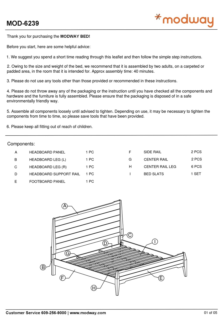 MODWAY MOD6239 ASSEMBLY INSTRUCTIONS Pdf Download ManualsLib