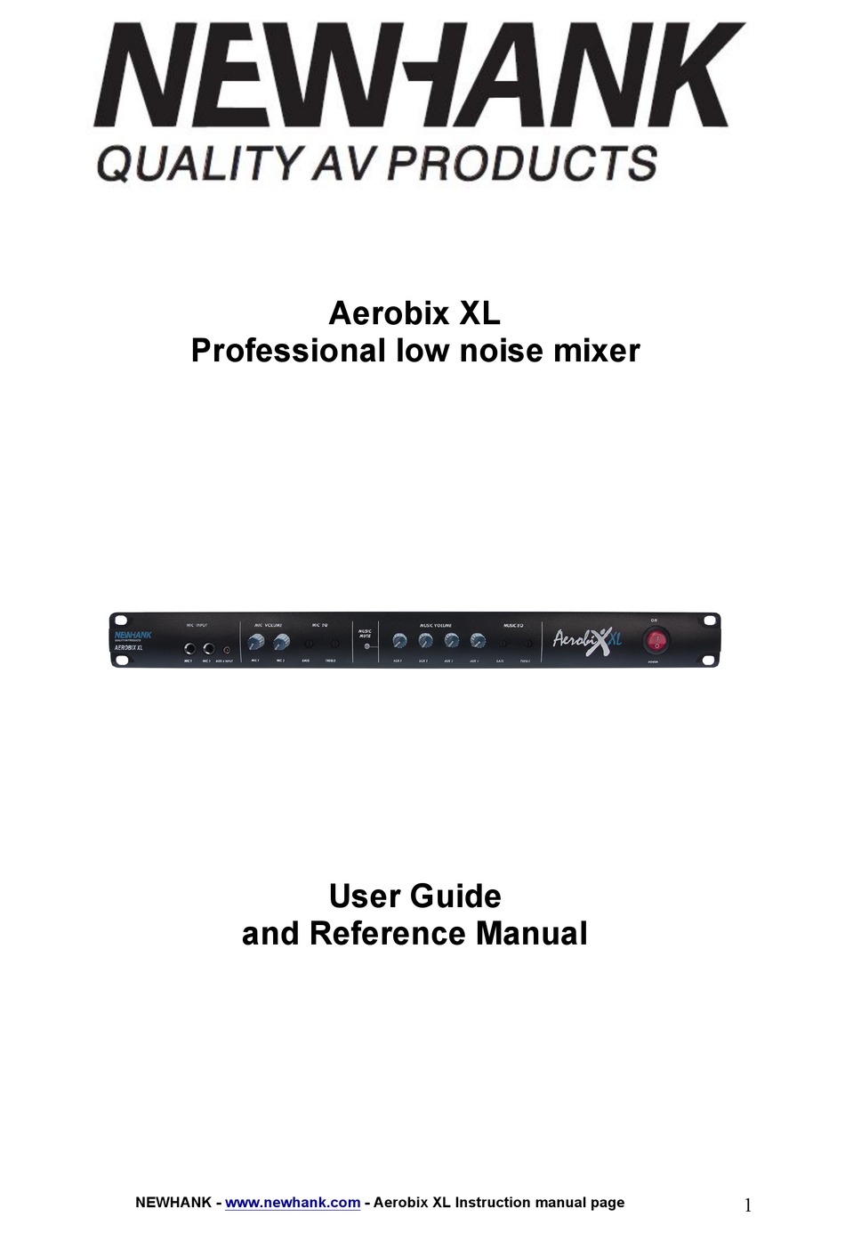 NEWHANK AEROBIX XL USER MANUAL AND REFERENCE MANUAL Pdf Download ...