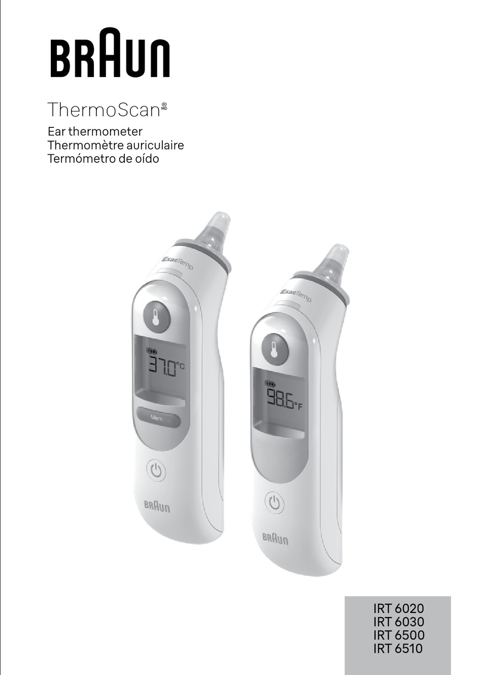 BRAUN THERMOSCAN IRT 6020 MANUAL Pdf Download ManualsLib