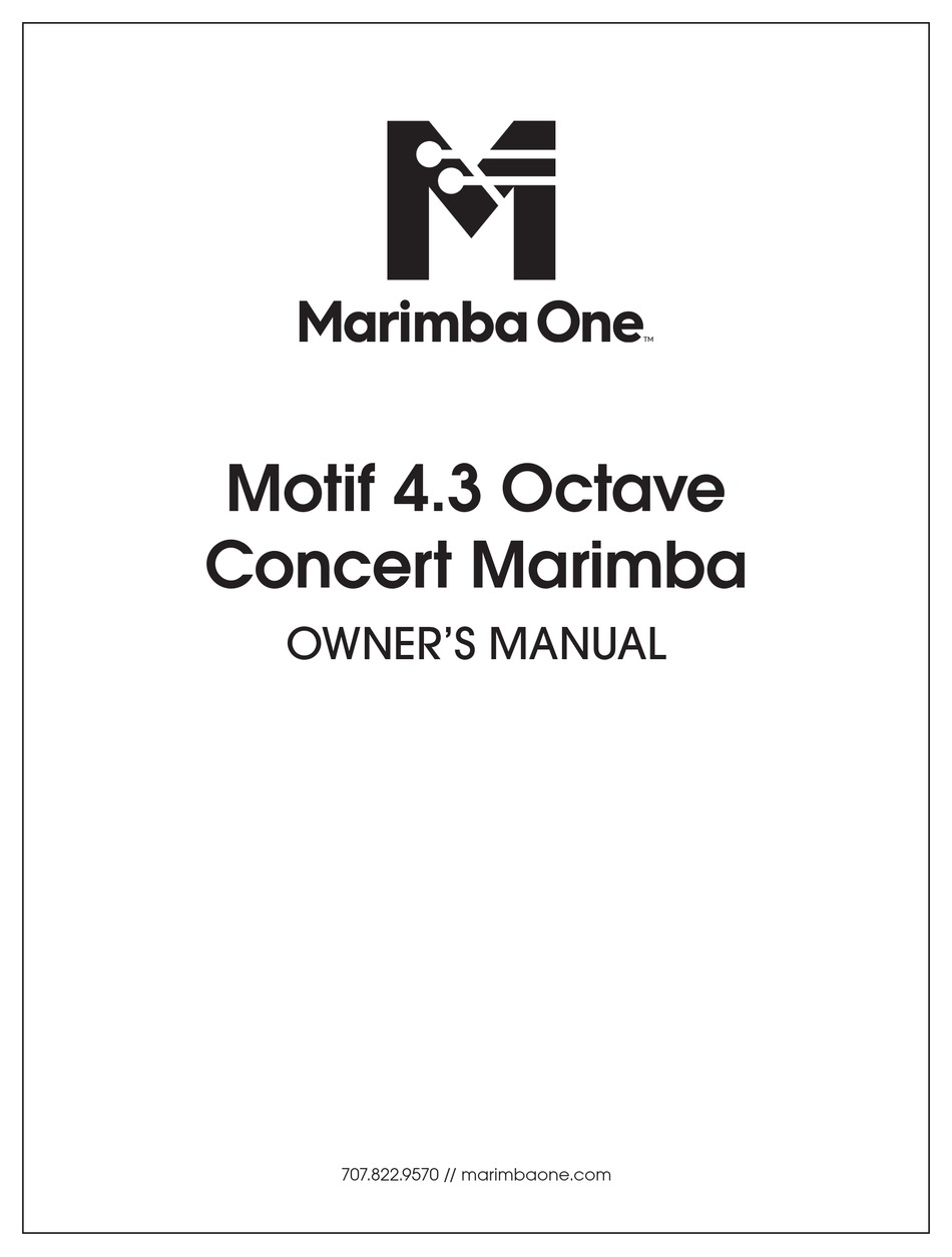 MARIMBA ONE MOTIF OWNER'S MANUAL Pdf Download ManualsLib