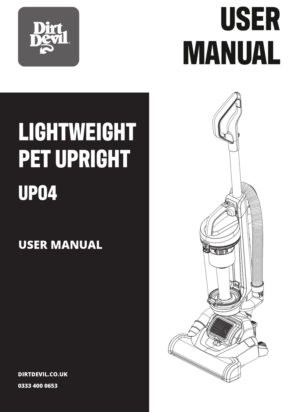 DIRT DEVIL UP04 USER MANUAL Pdf Download ManualsLib
