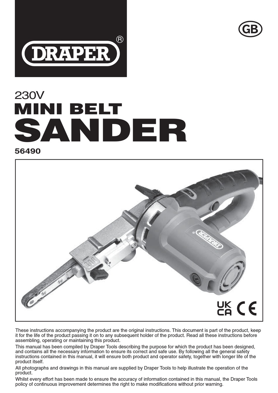 DRAPER 56490 INSTRUCTIONS MANUAL Pdf Download ManualsLib