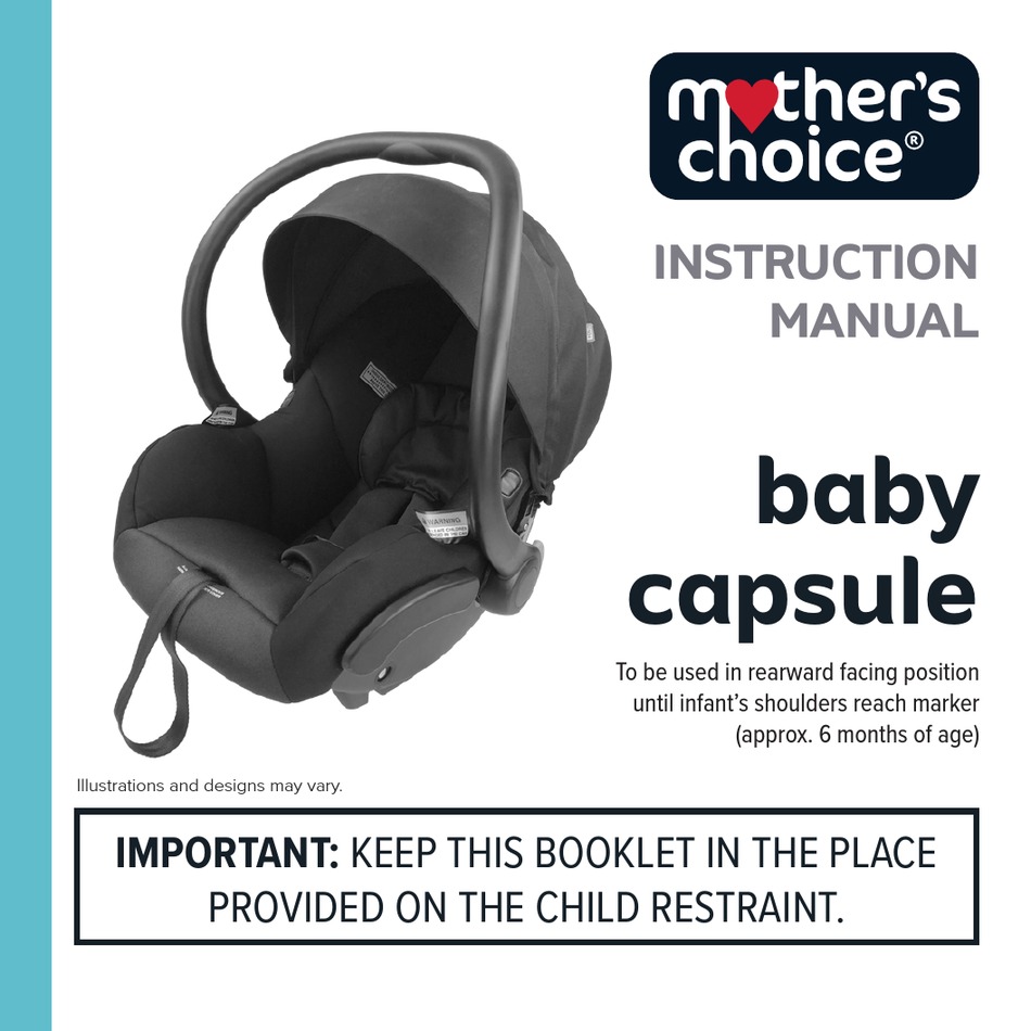 MOTHER'S CHOICE BABY CAPSULE INSTRUCTION MANUAL Pdf Download ManualsLib