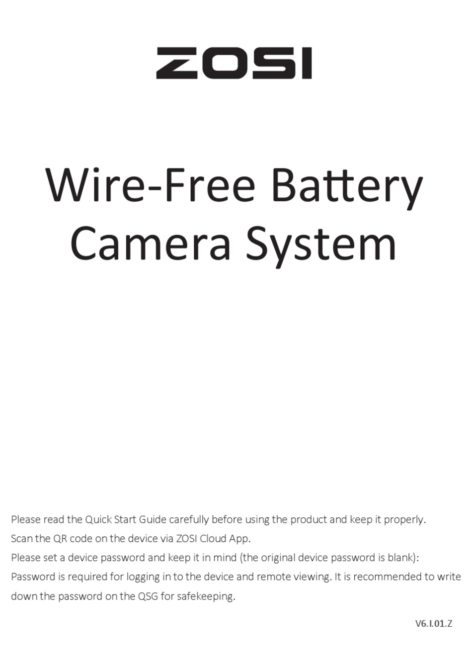 ZOSI C309 QUICK START MANUAL Pdf Download ManualsLib