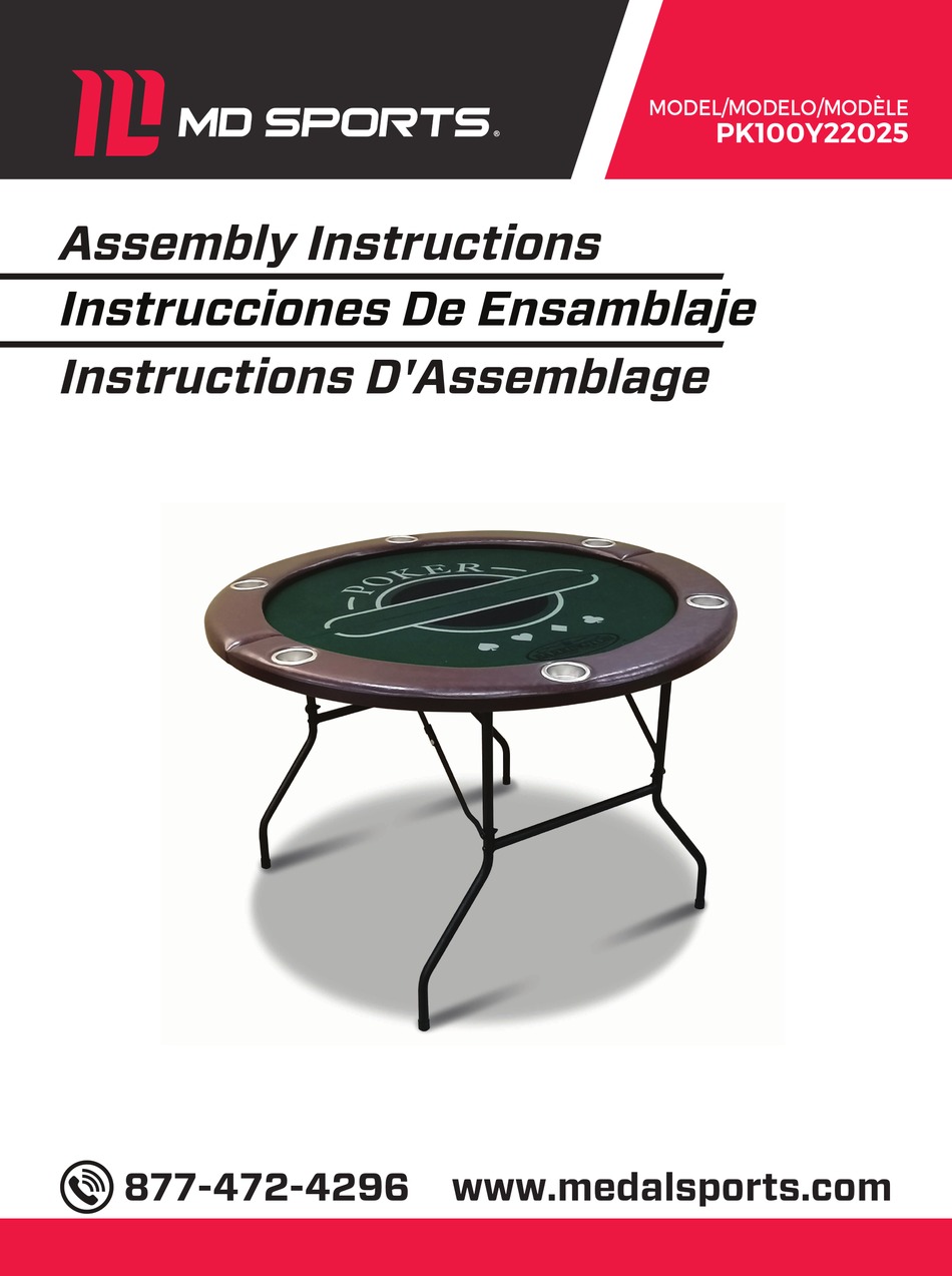 MD SPORTS BARRINGTON PK100Y22025 ASSEMBLY INSTRUCTIONS MANUAL Pdf