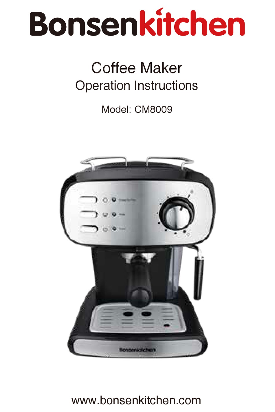 BONSENKITCHEN CM8009 OPERATION INSTRUCTIONS MANUAL Pdf Download ManualsLib