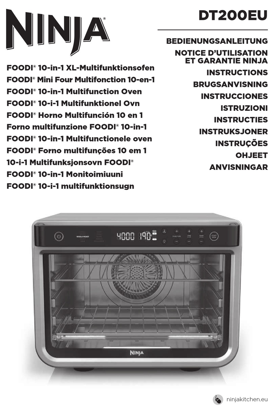 NINJA FOODI DT200EU INSTRUCTIONS MANUAL Pdf Download ManualsLib