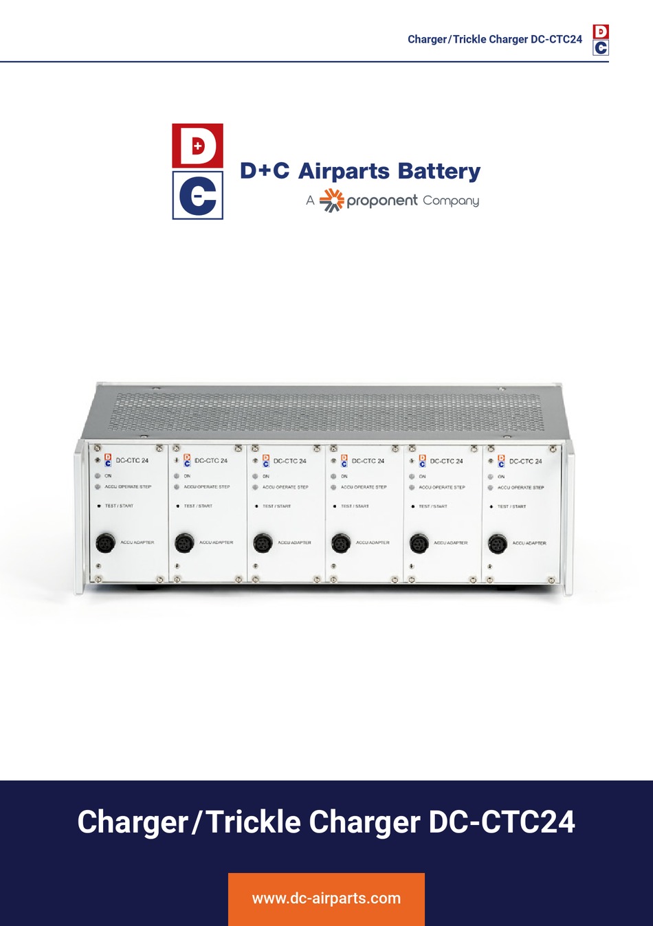 PROPONENT D+C AIRPARTS BATTERY DCCTC24 MANUAL Pdf Download ManualsLib