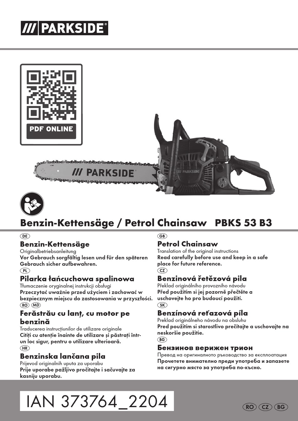 PARKSIDE PBKS 53 B3 TRANSLATION OF THE ORIGINAL INSTRUCTIONS Pdf ...