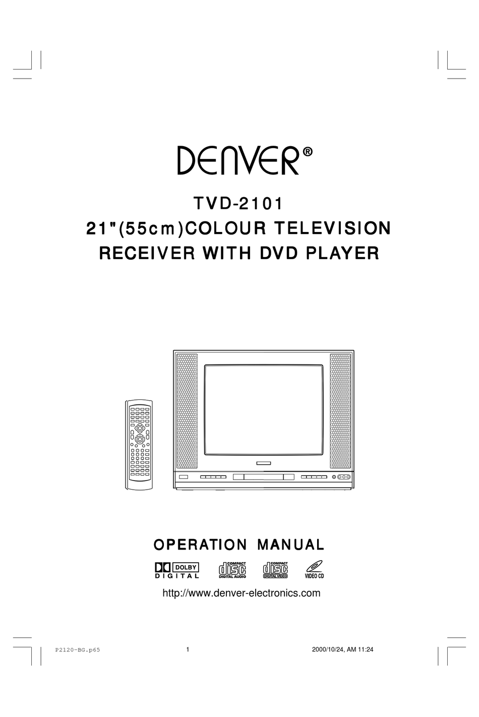DENVER TVD-2101 OPERATION MANUAL Pdf Download | ManualsLib