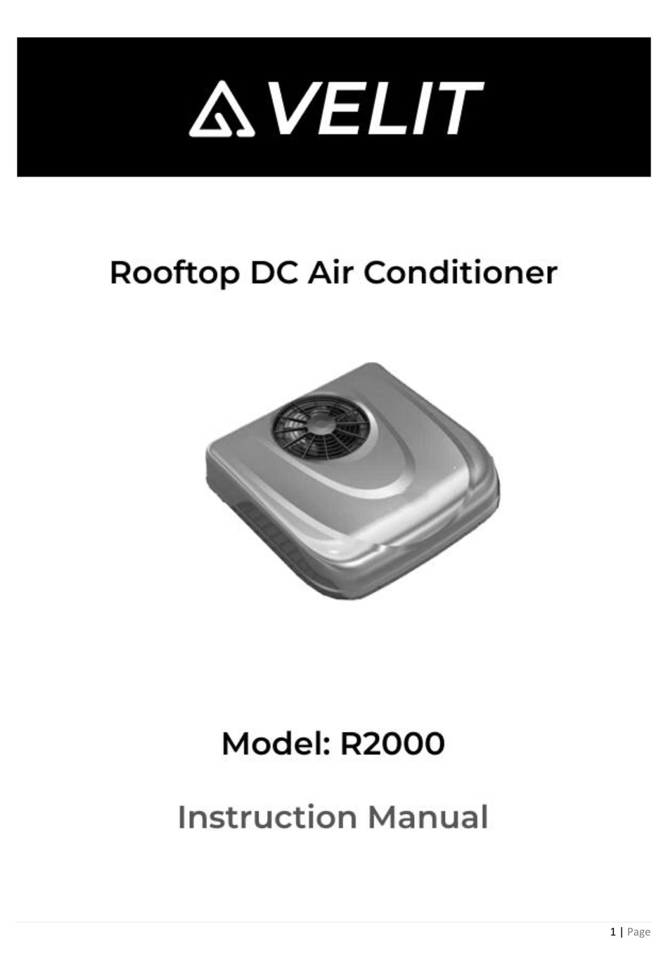 VELIT R2000 INSTRUCTION MANUAL Pdf Download ManualsLib