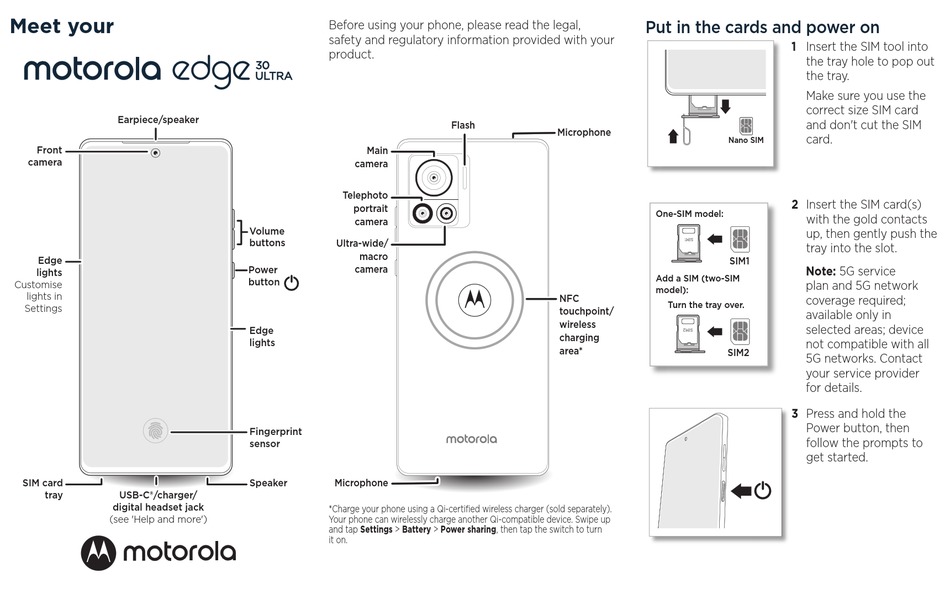 MOTOROLA EDGE 30 ULTRA QUICK START MANUAL Pdf Download ManualsLib