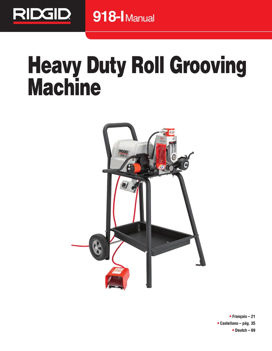 RIDGID 918I MANUAL Pdf Download ManualsLib