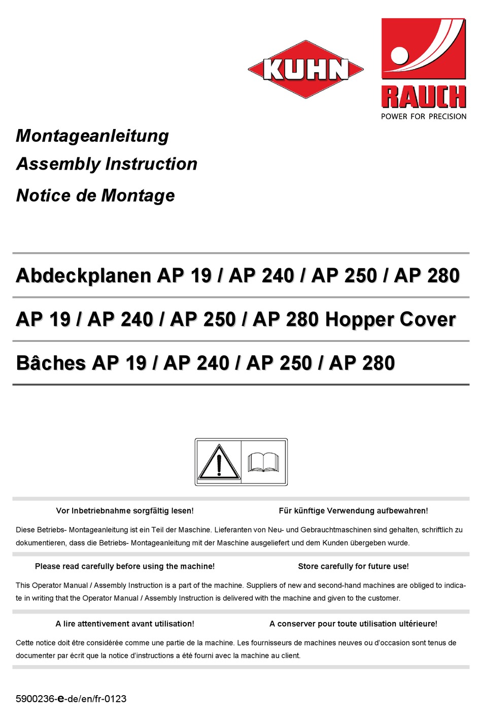 RAUCH KUHN AP 19 ASSEMBLY INSTRUCTION MANUAL Pdf Download ManualsLib