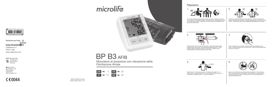 MICROLIFE BP B3 AFIB MANUAL Pdf Download | ManualsLib