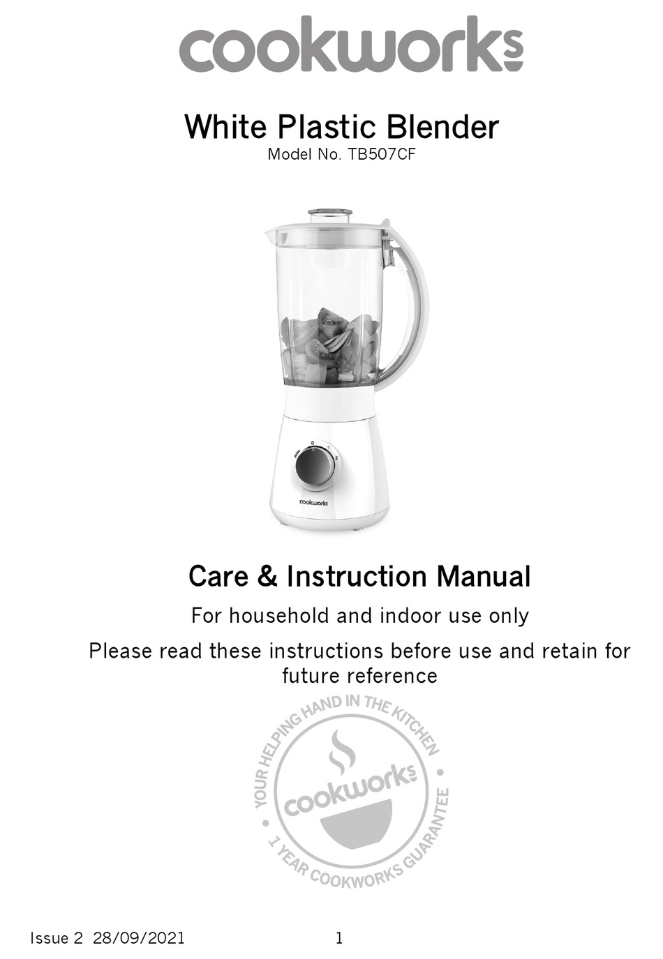 COOKWORKS TB507CF CARE & INSTRUCTION MANUAL Pdf Download ManualsLib