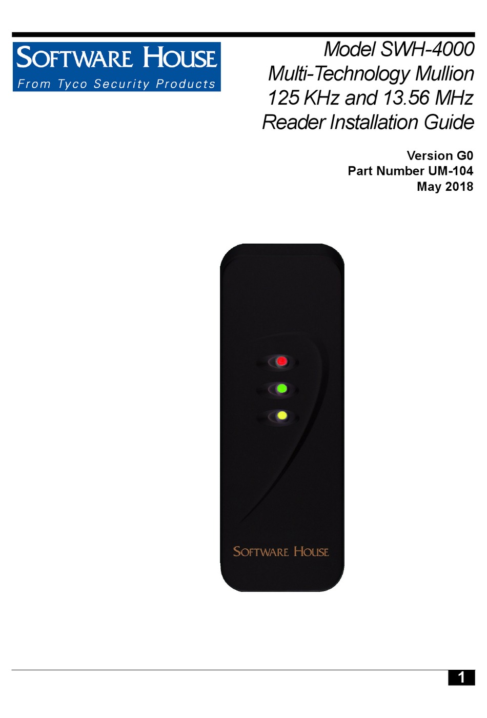 SOFTWARE HOUSE SWH4000 INSTALLATION MANUAL Pdf Download ManualsLib