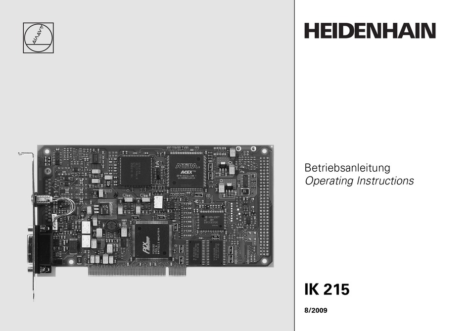 HEIDENHAIN IK 215 OPERATING INSTRUCTIONS MANUAL Pdf Download ManualsLib