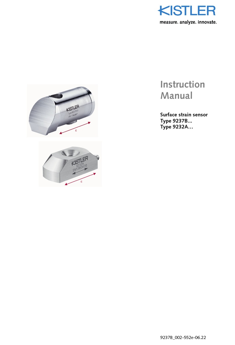 KISTLER 9237B SERIES INSTRUCTION MANUAL Pdf Download ManualsLib