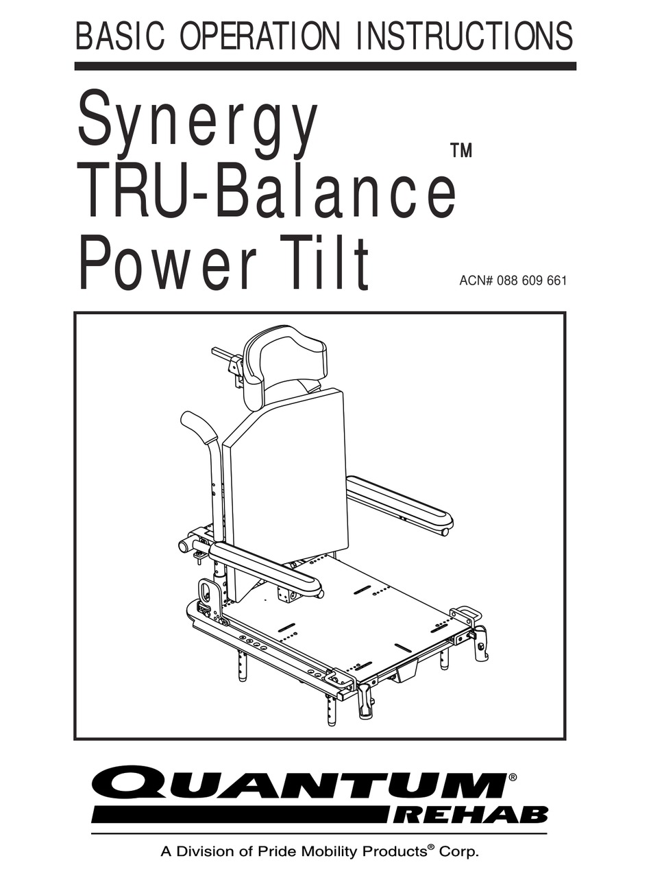 PRIDE MOBILITY QUANTUM REHAB 088 609 661 MANUAL Pdf Download ManualsLib