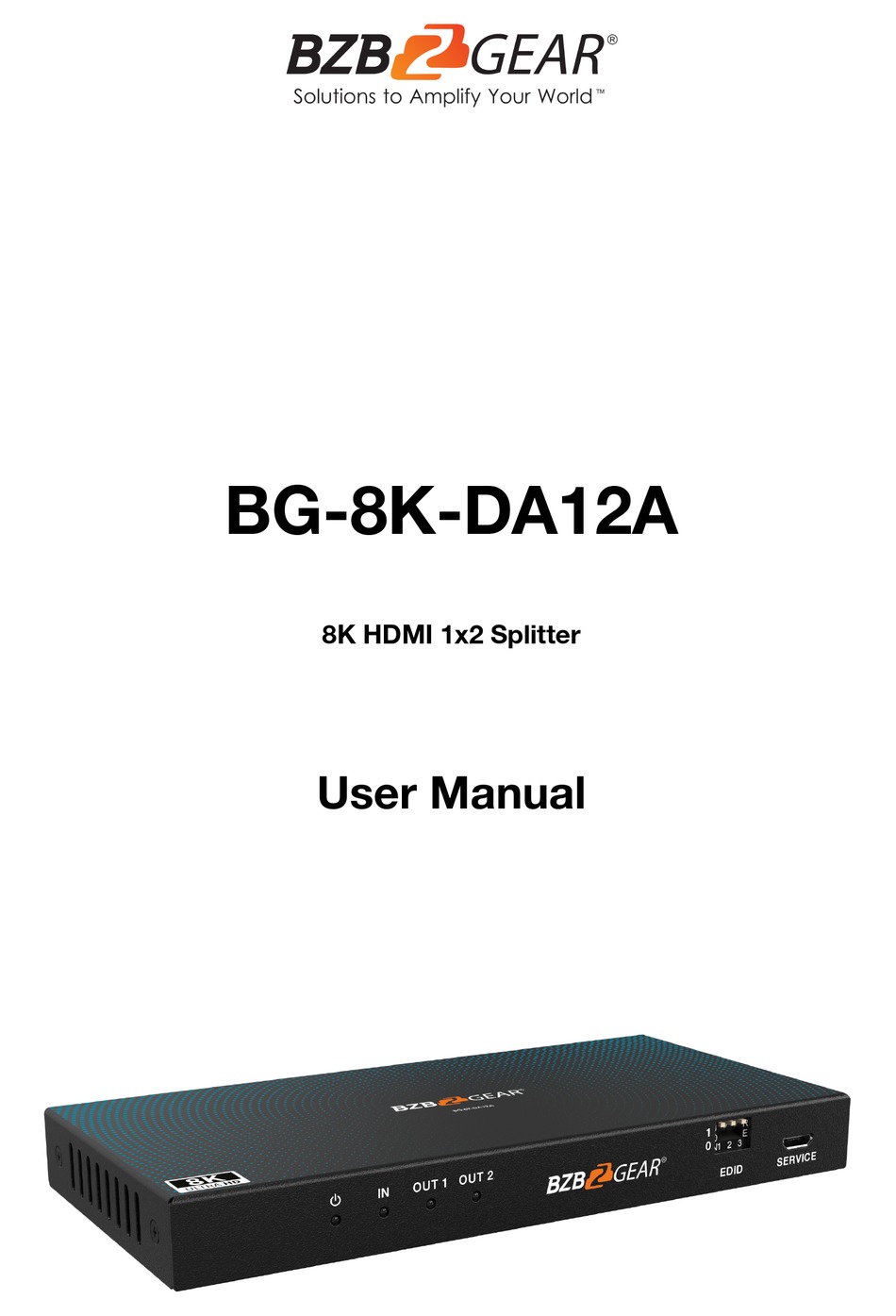 BZB GEAR BG-8K-DA12A USER MANUAL Pdf Download | ManualsLib