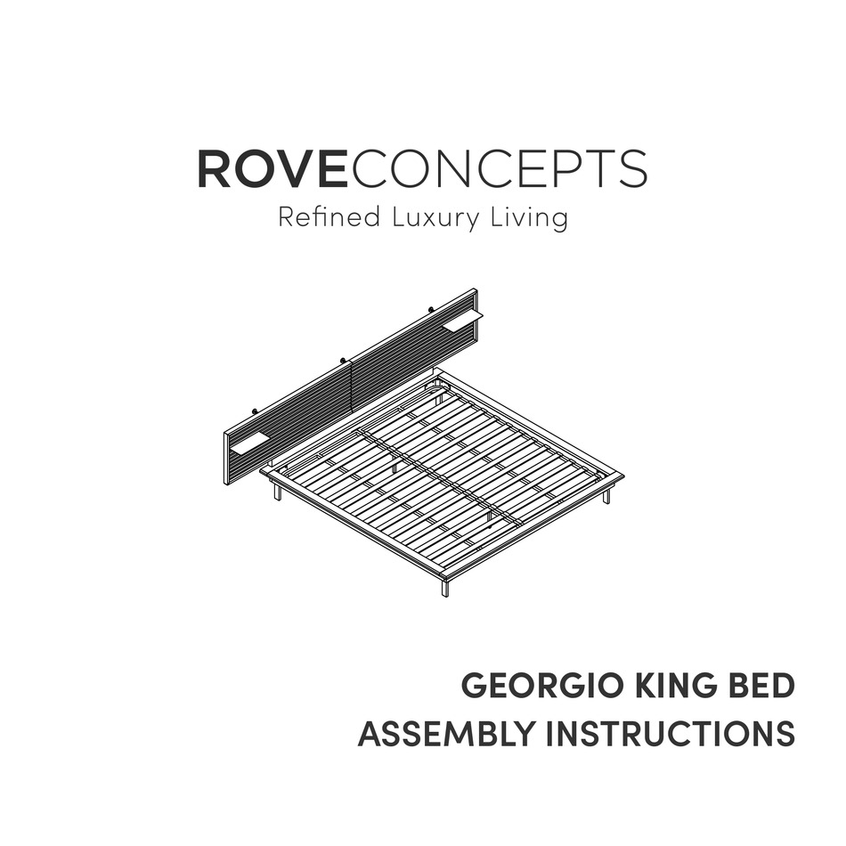 ROVECONCEPTS KING BED ASSEMBLY INSTRUCTIONS MANUAL Pdf Download ManualsLib