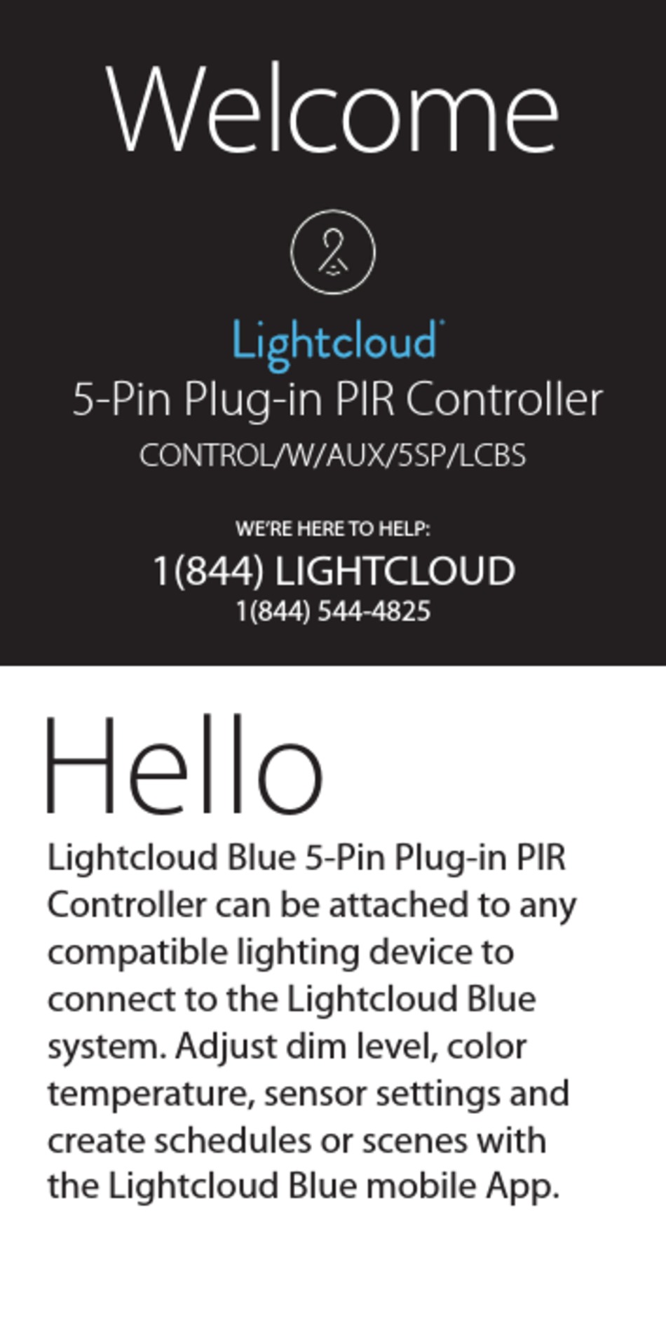 RAB LIGHTCLOUD CONTROL/W/AUX/5SP/LCBS QUICK START MANUAL Pdf Download