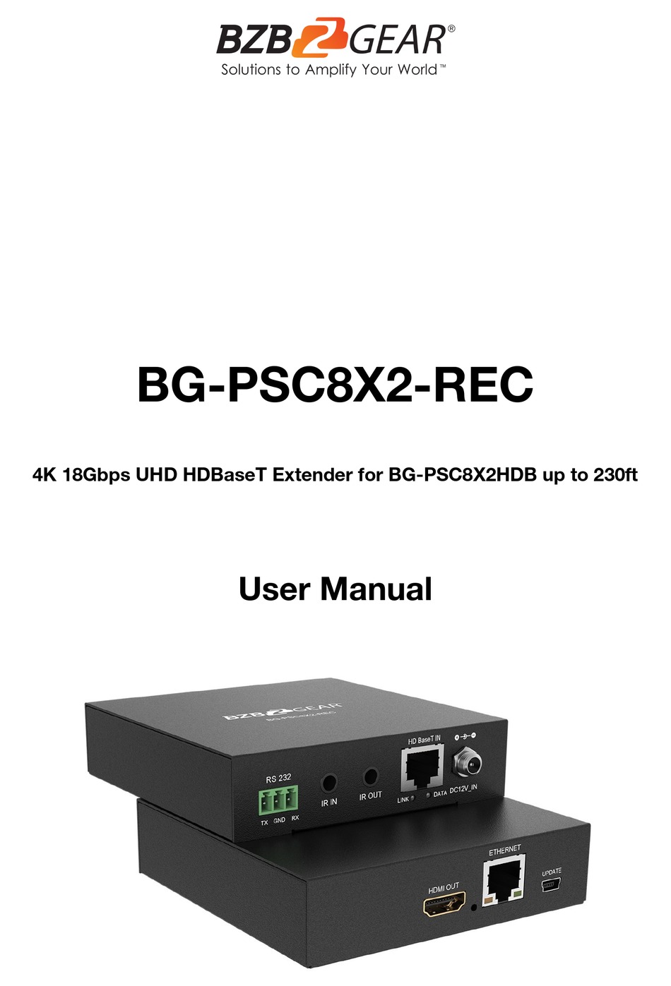 BZBGEAR BG-PSC8X2-REC USER MANUAL Pdf Download | ManualsLib