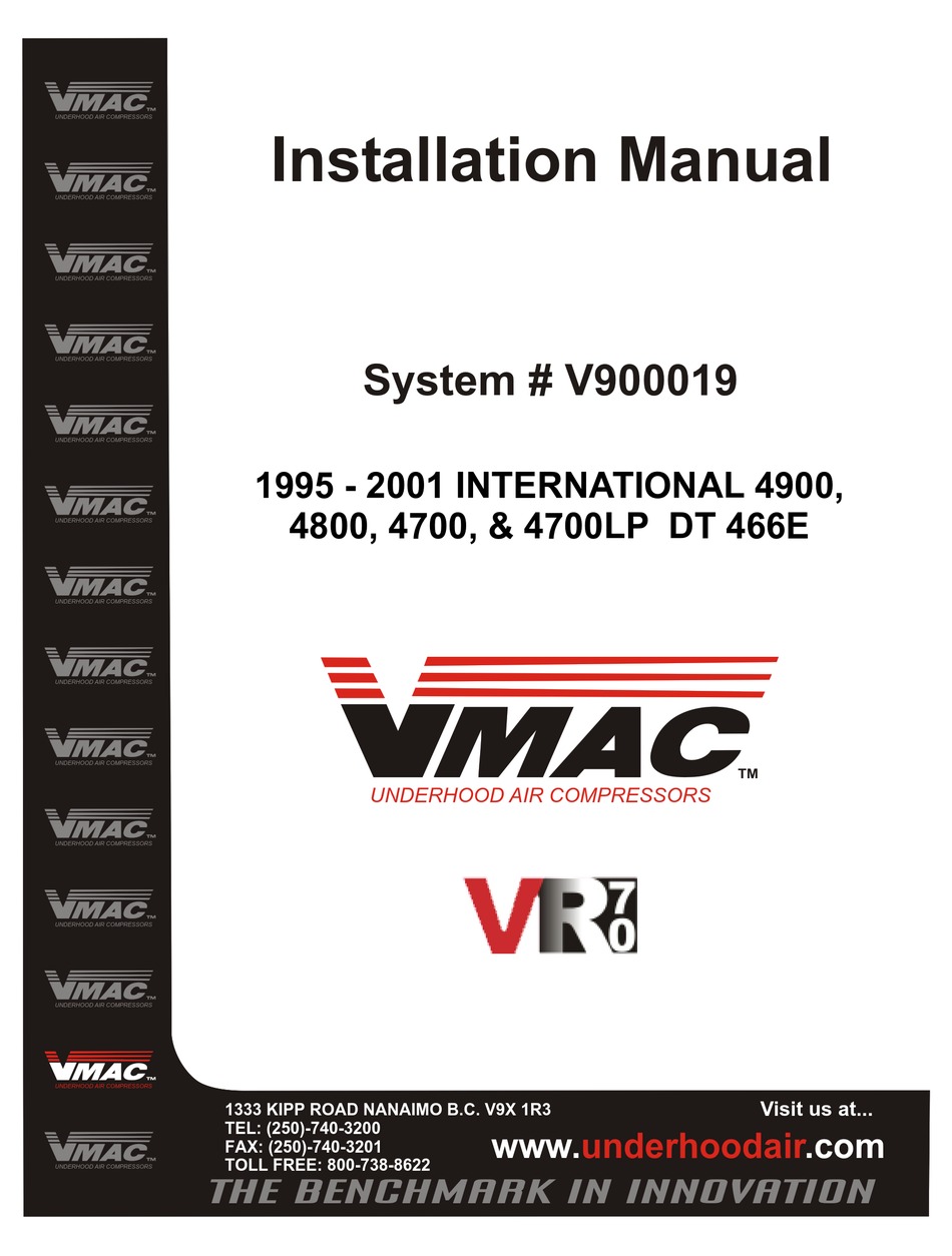 VMAC VR70 INSTALLATION MANUAL Pdf Download ManualsLib
