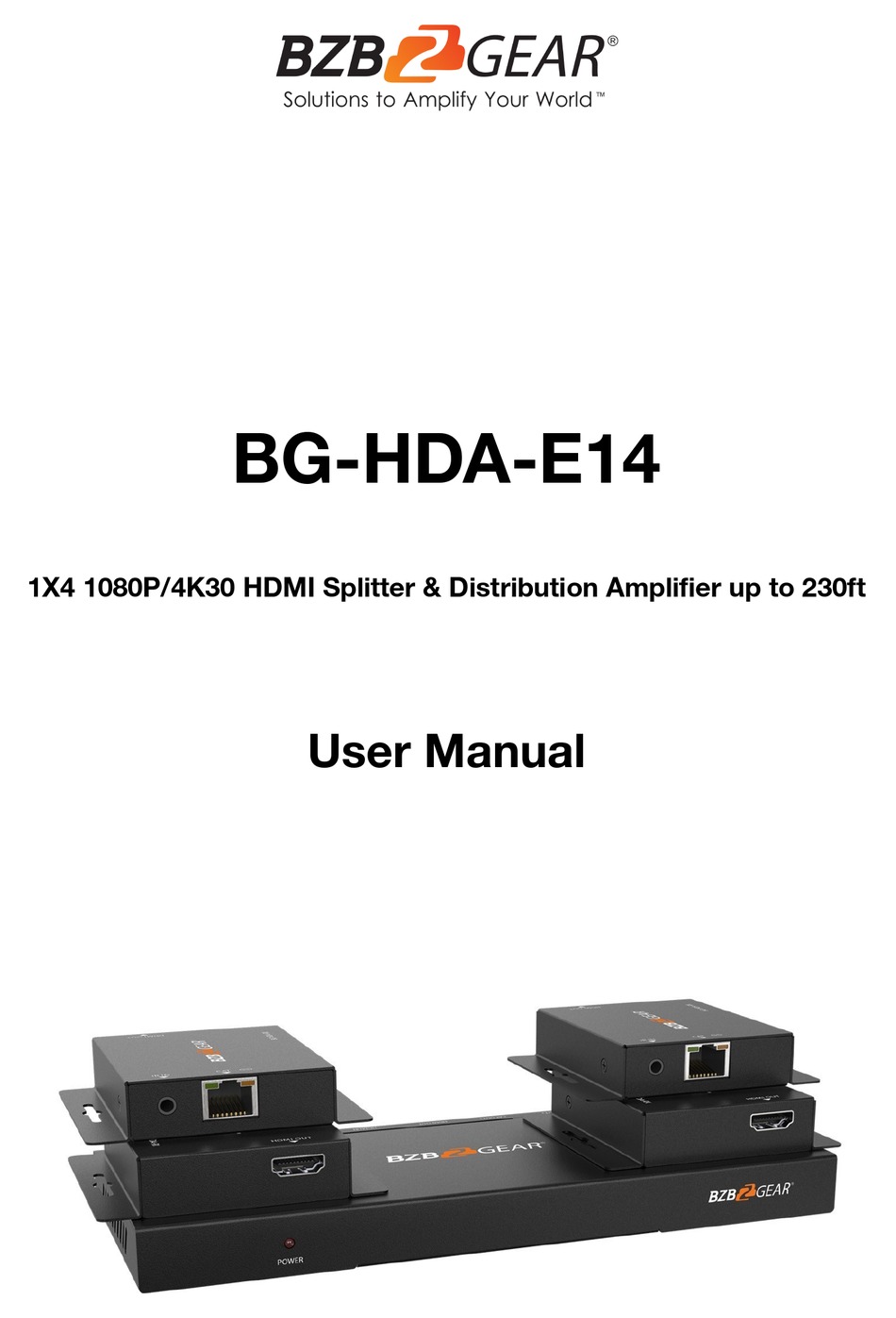 BZBGEAR BG-HDA-E14 USER MANUAL Pdf Download | ManualsLib