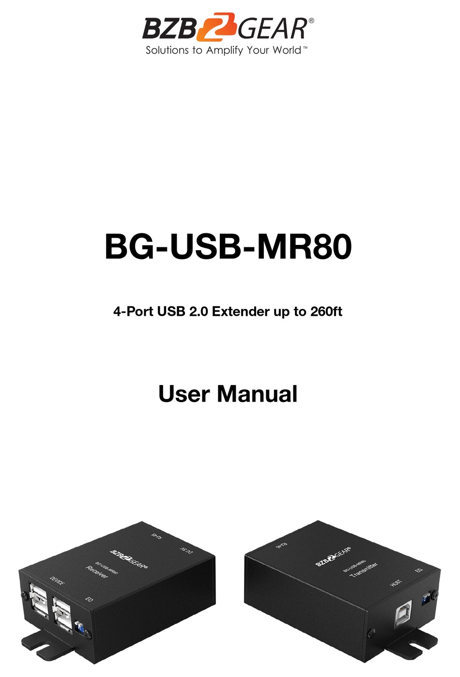 BZBGEAR BG-USB-MR80 USER MANUAL Pdf Download | ManualsLib