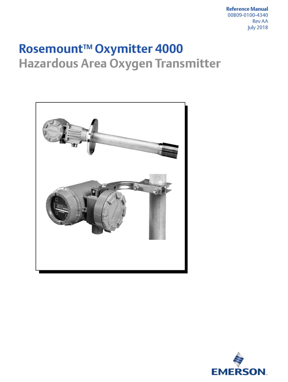 EMERSON ROSEMOUNT OXYMITTER 4000 REFERENCE MANUAL Pdf Download ManualsLib
