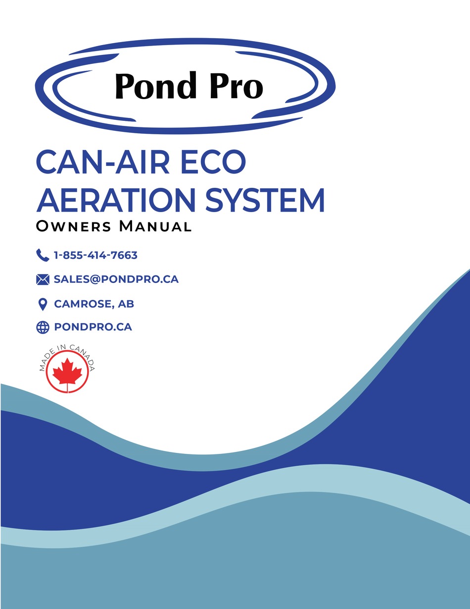POND PRO CANAIR ECO OWNER'S MANUAL Pdf Download ManualsLib