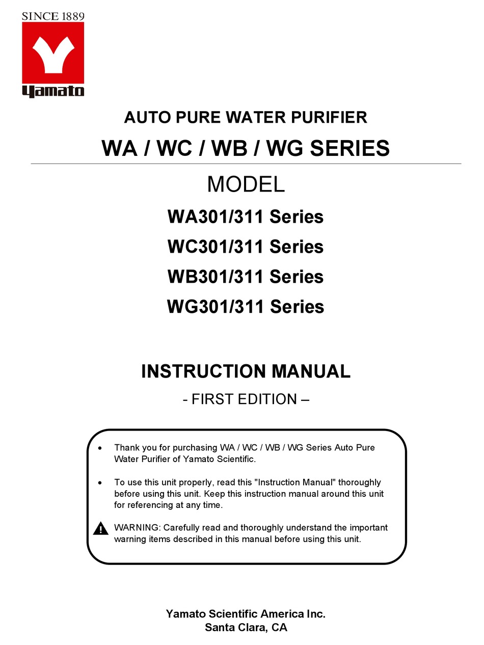 YAMATO WA SERIES INSTRUCTION MANUAL Pdf Download ManualsLib