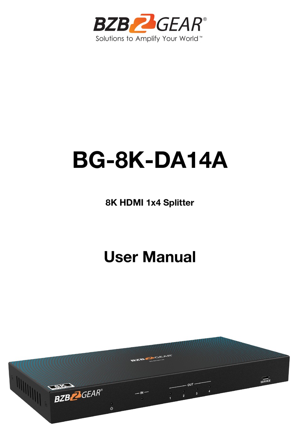 BZB GEAR BG-8K-DA14A USER MANUAL Pdf Download | ManualsLib