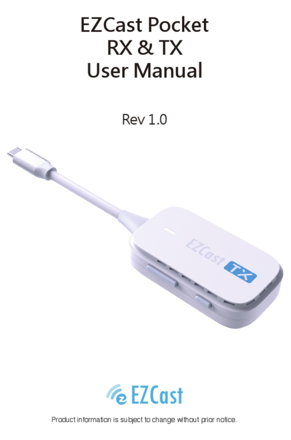 EZCAST RX USER MANUAL Pdf Download | ManualsLib