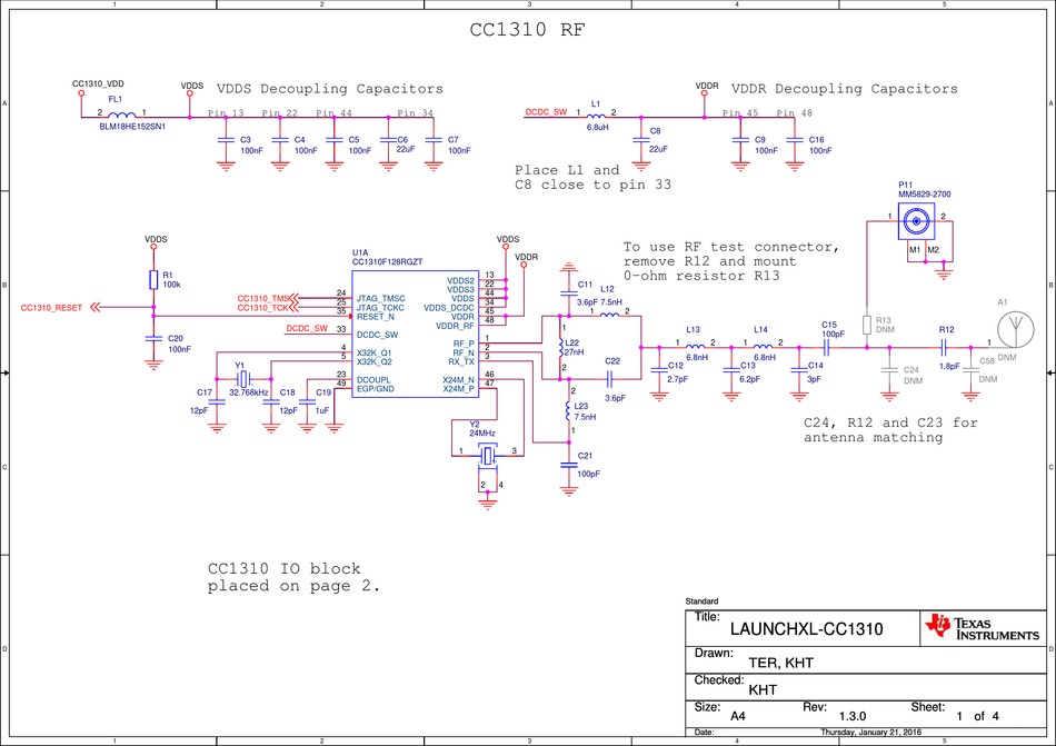 TEXAS INSTRUMENTS LAUNCHXLCC1310 WIRING DIAGRAMS Pdf Download ManualsLib