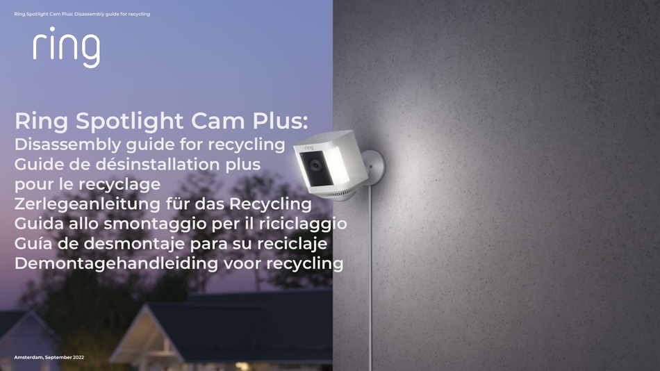 RING SPOTLIGHT CAM PLUS DISASSEMBLY MANUAL Pdf Download ManualsLib