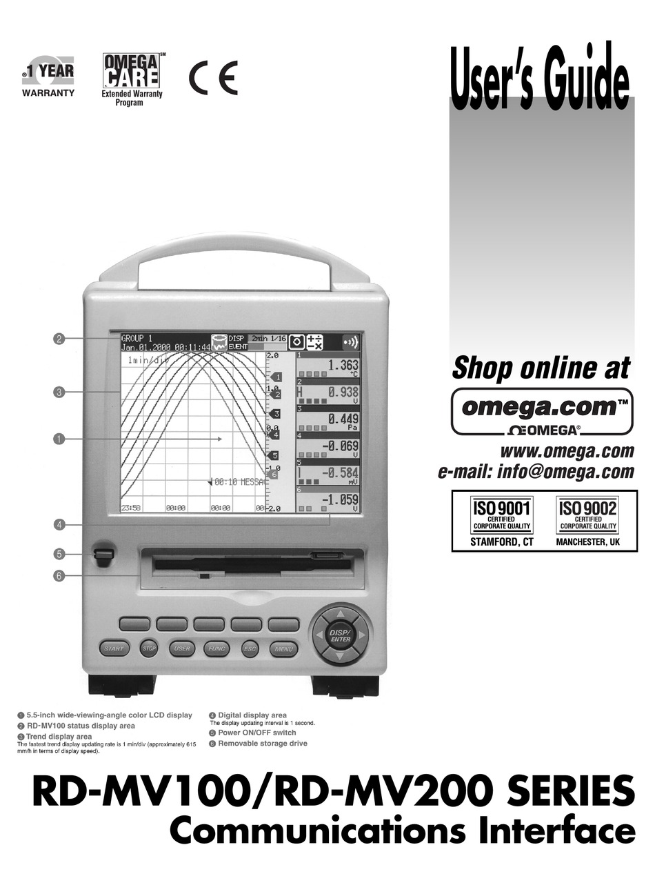 OMEGA RDMV100 SERIES USER MANUAL Pdf Download ManualsLib