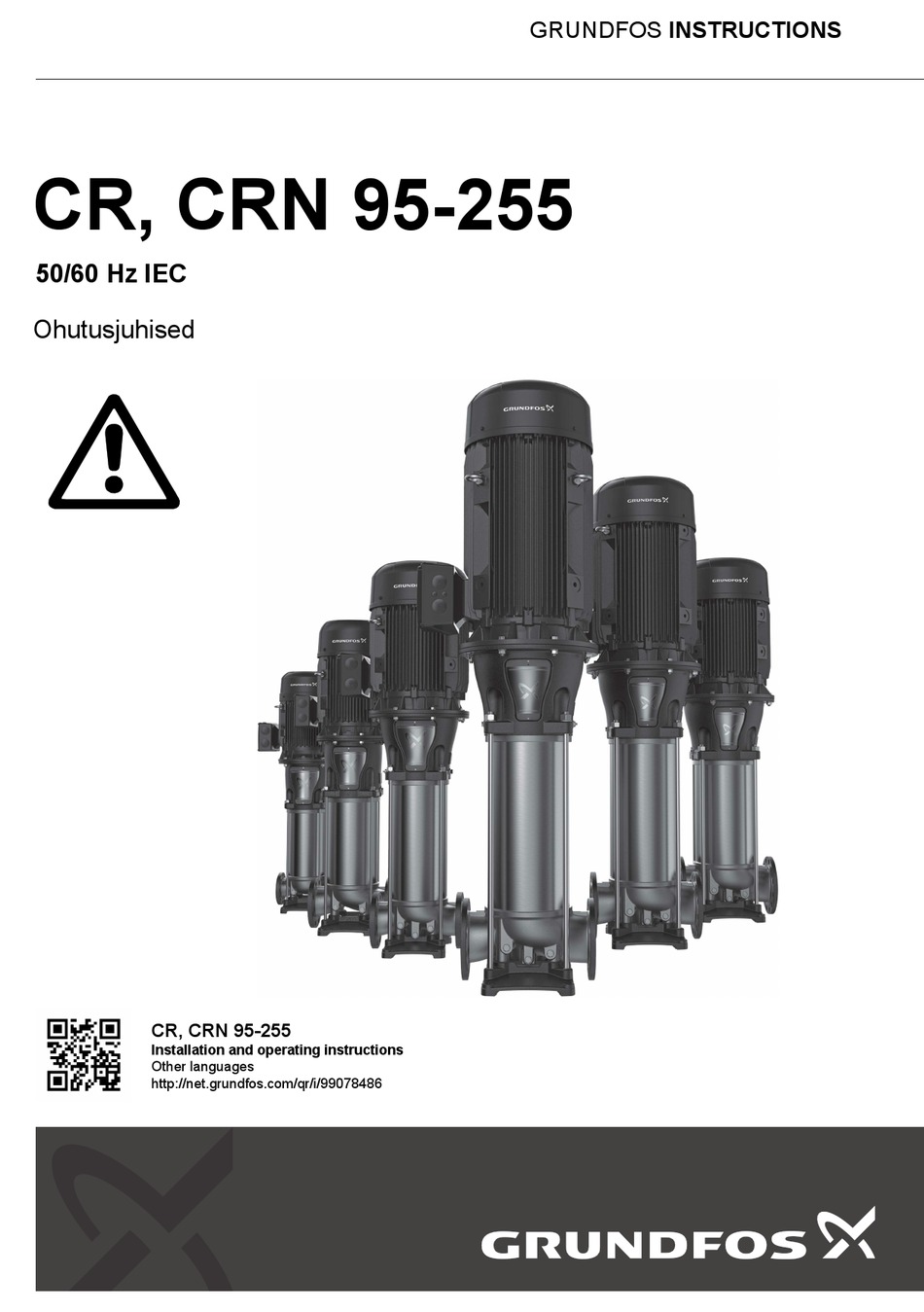 GRUNDFOS CRN 95 INSTRUCTIONS MANUAL Pdf Download ManualsLib
