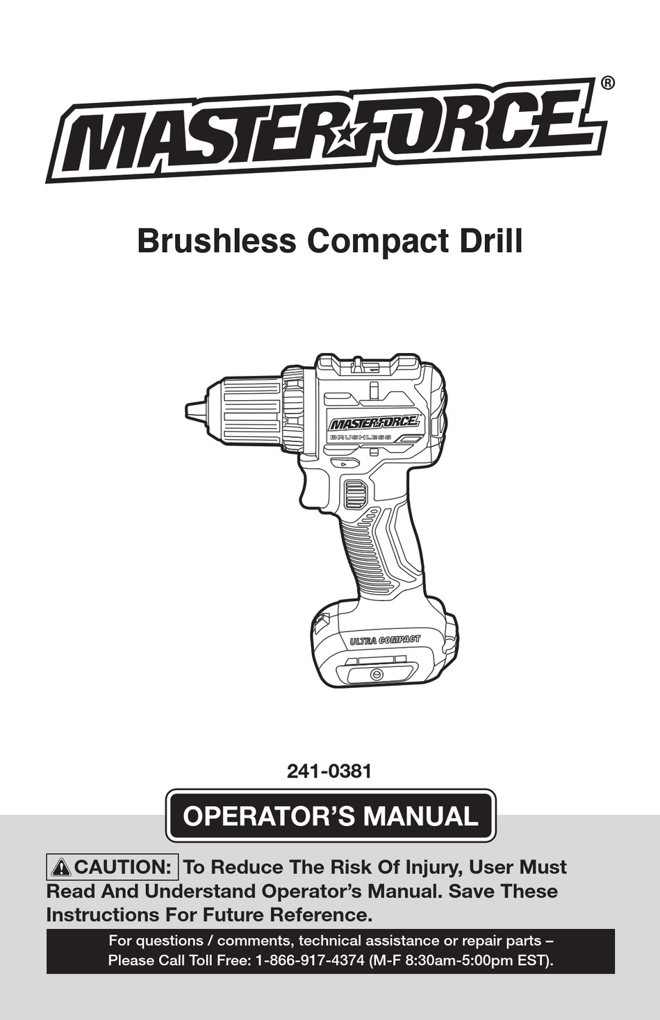 MASTERFORCE 2410381 OPERATOR'S MANUAL Pdf Download ManualsLib