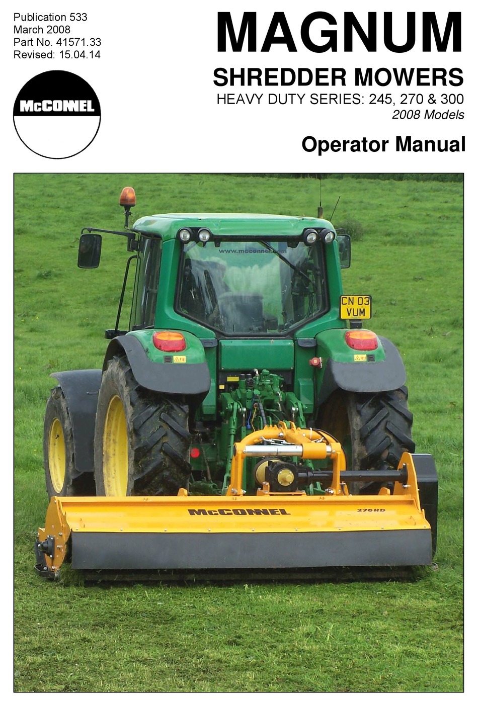 MCCONNEL MAGNUM HEAVY DUTY SERIES OPERATOR'S MANUAL Pdf Download ...