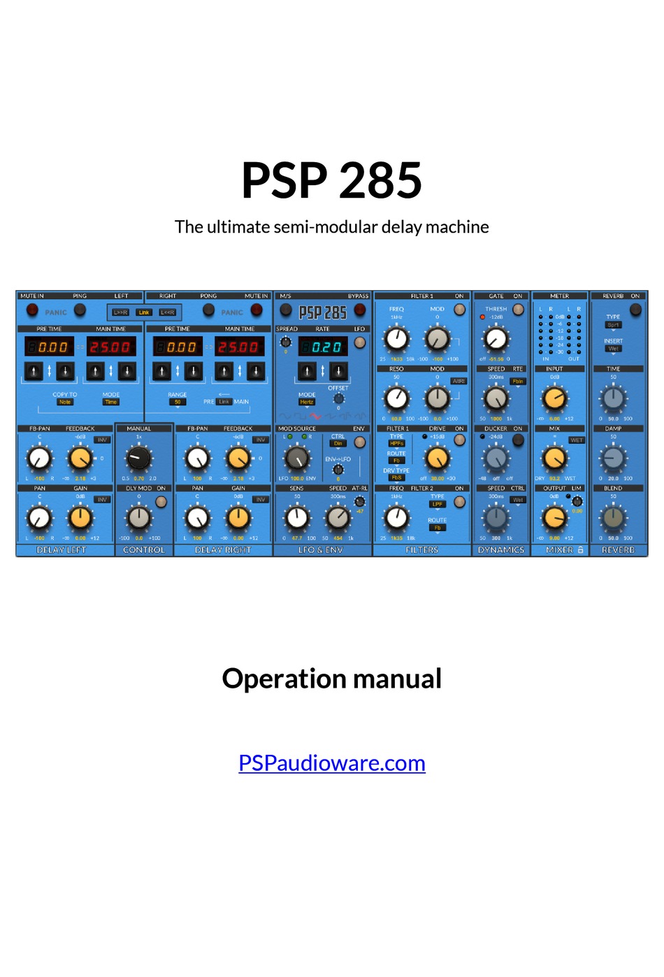 PSP 285 OPERATION MANUAL Pdf Download ManualsLib