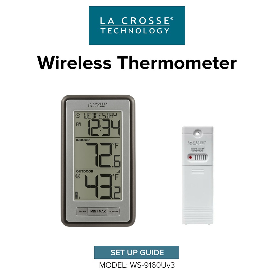 LA CROSSE TECHNOLOGY WS9160UV3 SETUP MANUAL Pdf Download ManualsLib