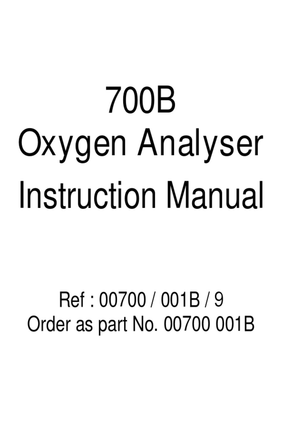SERVOMEX 700B INSTRUCTION MANUAL Pdf Download ManualsLib